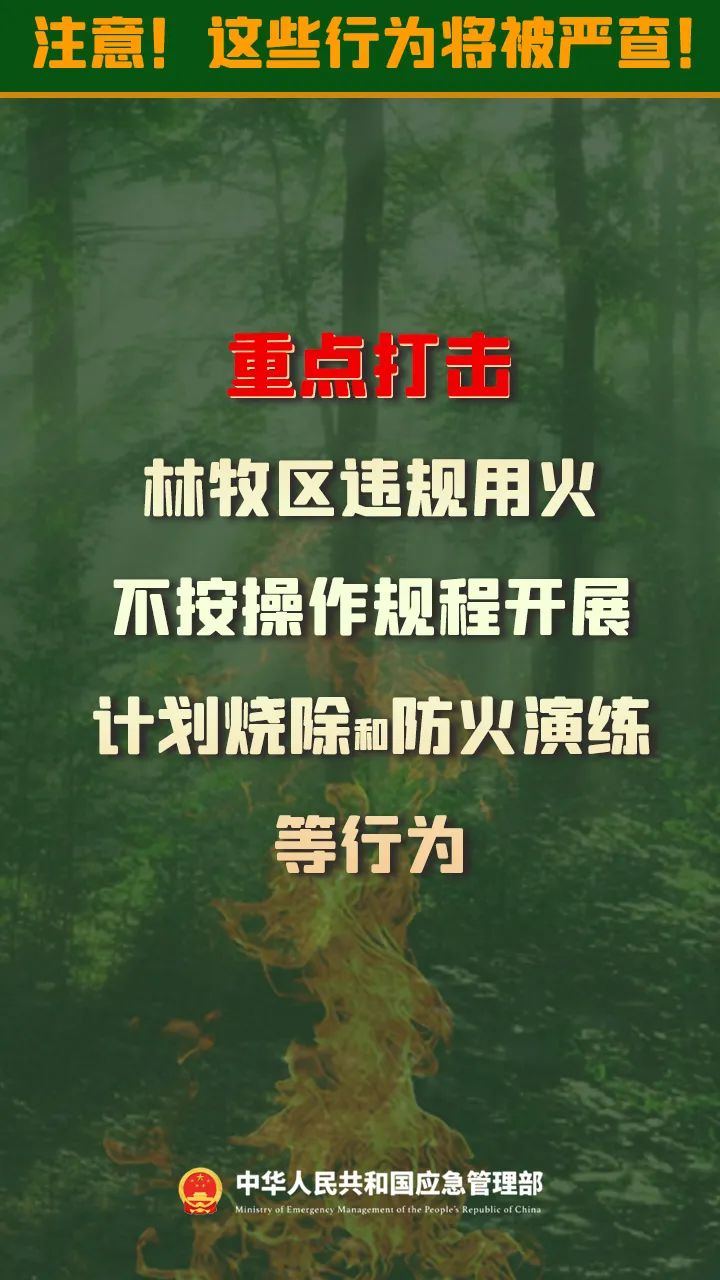 注意这些行为将被严查