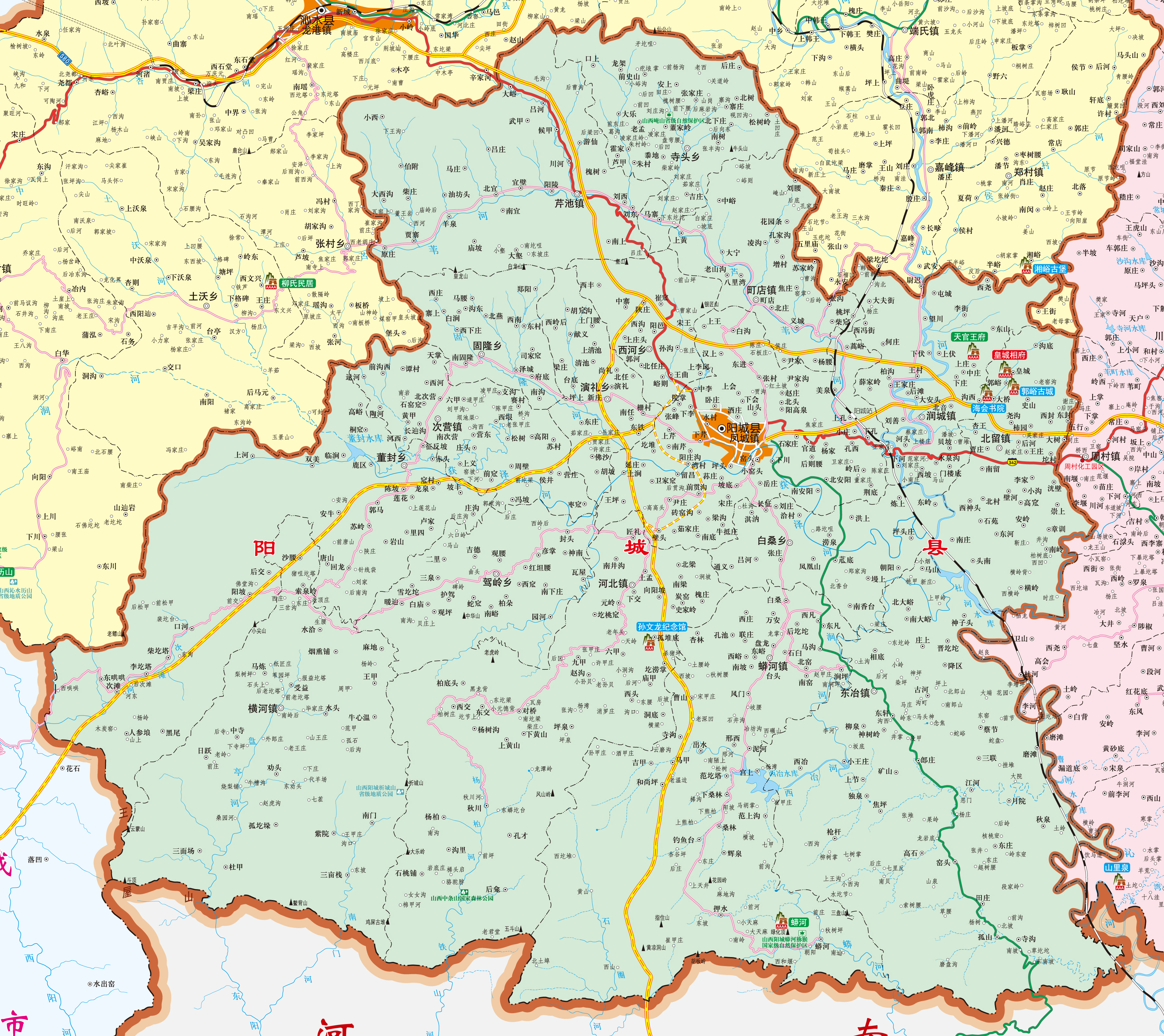 晋城城区地图放大版图片